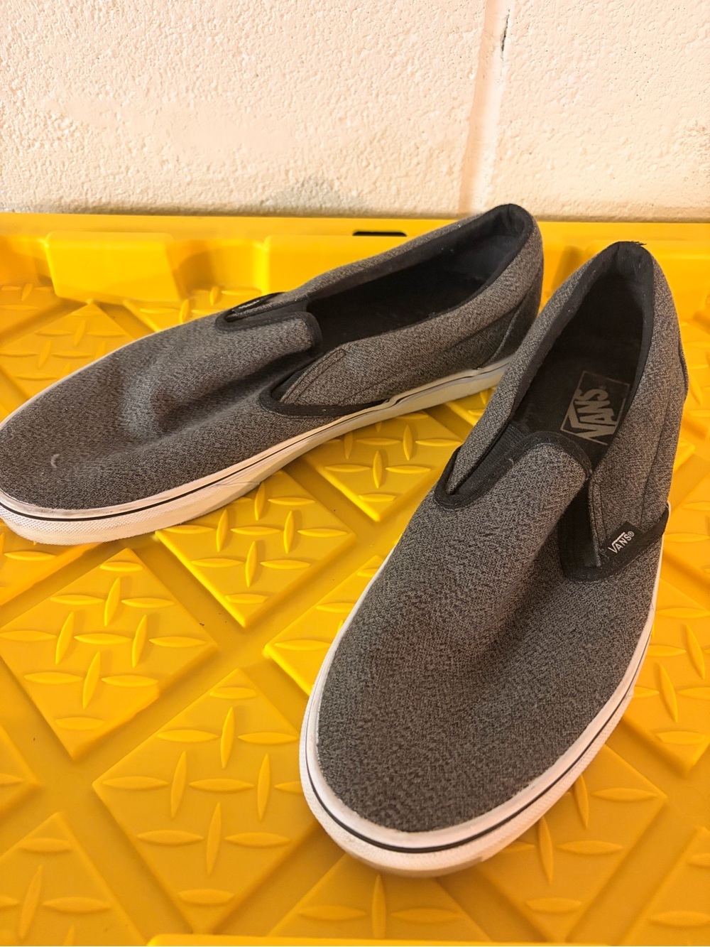 Vans Gray Slip-On Canvas Sneakers